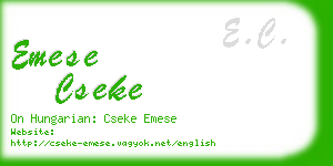 emese cseke business card